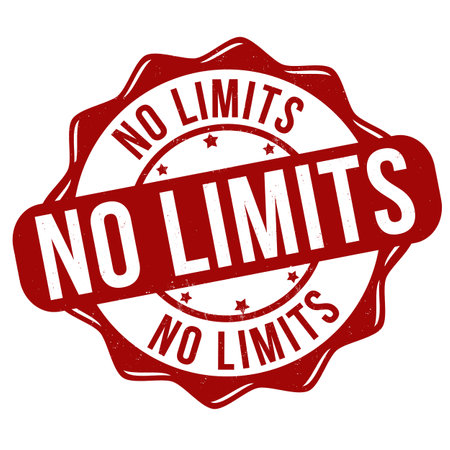 No limits grunge rubber stamp on white background, vector illustrationのイラスト素材