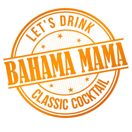 Bahama mama grunge rubber stamp on white background, vector illustrationのイラスト素材