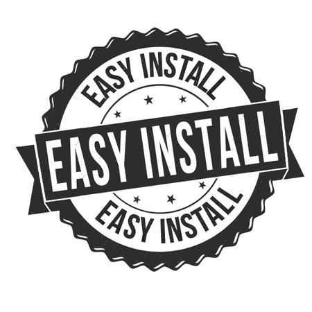 Easy install grunge rubber stamp on white background, vector illustrationのイラスト素材