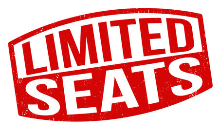 Limited seats grunge rubber stamp on white background, vector illustrationのイラスト素材