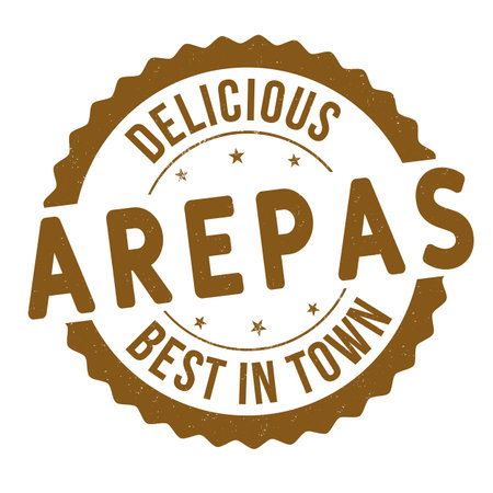 Arepas grunge rubber stamp on white background, vector illustrationのイラスト素材
