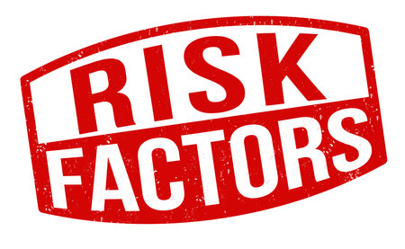 Risk factors grunge rubber stamp on white background, vector illustrationのイラスト素材