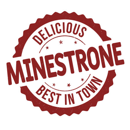 Minestrone grunge rubber stamp on white background, vector illustrationのイラスト素材