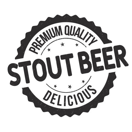 Stout beer grunge rubber stamp on white background, vector illustrationのイラスト素材