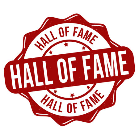 Hall of fame grunge rubber stamp on white background, vector illustrationのイラスト素材