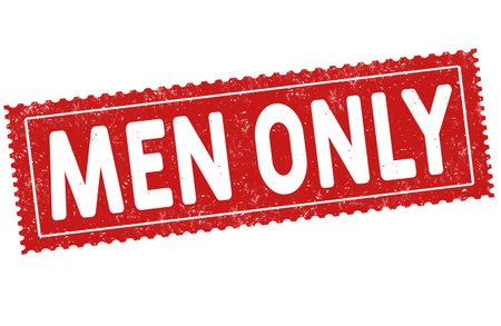 Men only grunge rubber stamp on white background, vector illustrationのイラスト素材