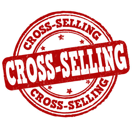 Cross selling grunge rubber stamp on white background, vector illustrationのイラスト素材
