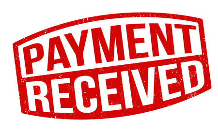 Payment received grunge rubber stamp on white background, vector illustrationのイラスト素材