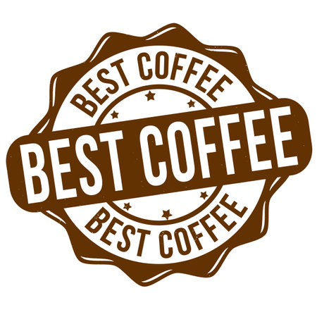 Best coffee grunge rubber stamp on white background, vector illustrationのイラスト素材