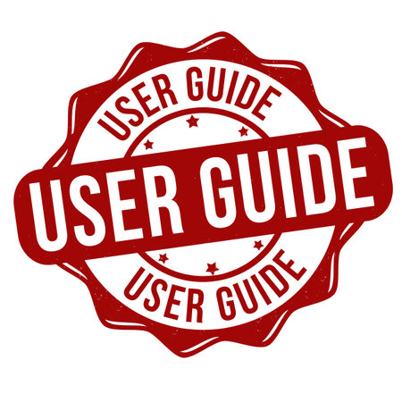 User guide grunge rubber stamp on white background, vector illustrationのイラスト素材