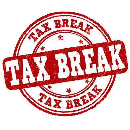 Tax break grunge rubber stamp on white background, vector illustrationのイラスト素材