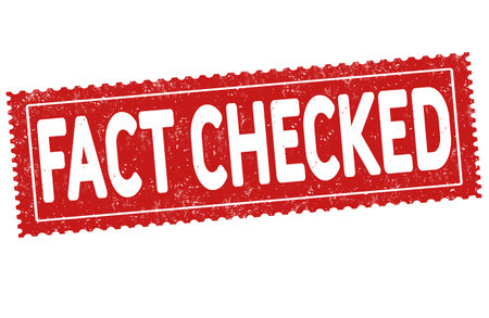 Fact checked grunge rubber stamp on white backgroundのイラスト素材
