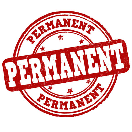 Permanent grunge rubber stamp on white background, vector illustrationのイラスト素材