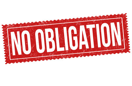 No obligation grunge rubber stamp on white backgroundのイラスト素材