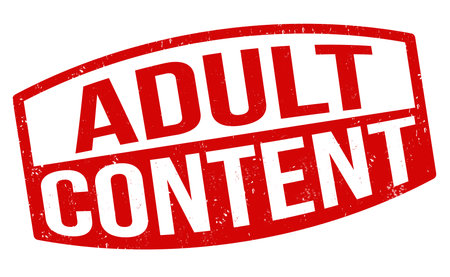 Adult content grunge rubber stamp on white background, vector illustrationのイラスト素材