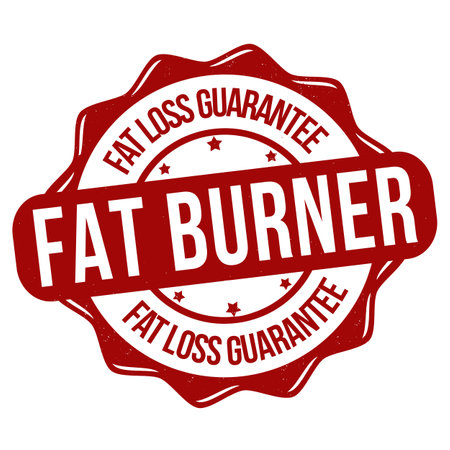 Fat burner grunge rubber stamp on white background, vector illustrationのイラスト素材