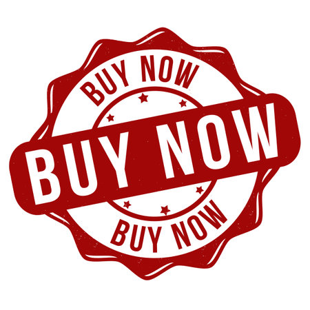 Buy now grunge rubber stamp on white background, vector illustrationのイラスト素材