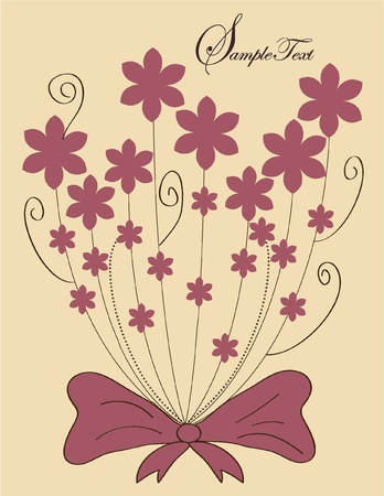 Floral invitation cardのイラスト素材