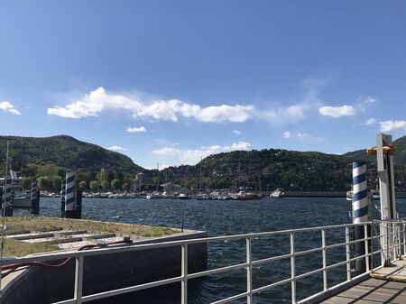 the beautiful spring lake Como in Italy