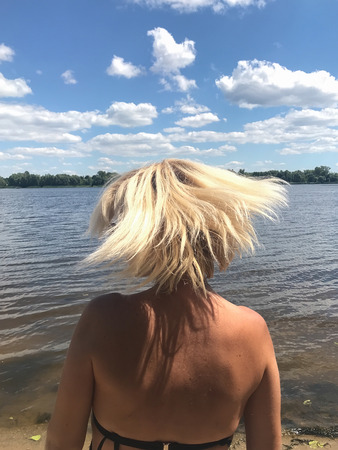 summer vacation on the beachの写真素材