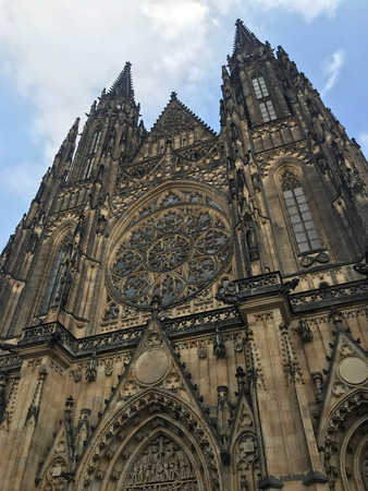 ancient castles in Prague in the springの写真素材