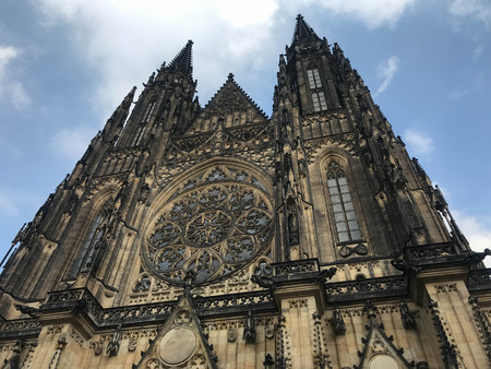 ancient castles in Prague in the springの写真素材