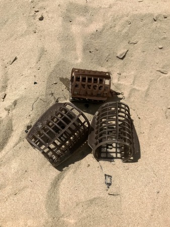 the summer fishing on the river in the beachの写真素材