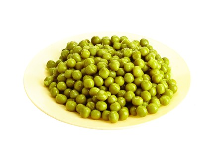 Canned green peaの写真素材