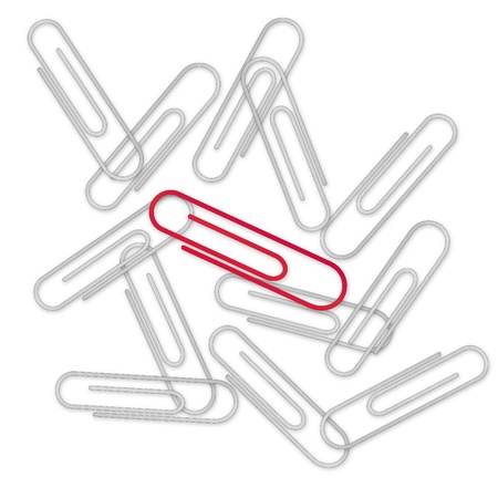 Paper Clips on the whiteの写真素材