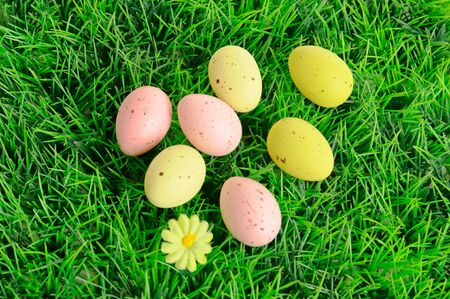 Decorative easter eggsの写真素材