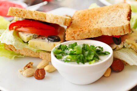 Sandwich in a cafeの写真素材