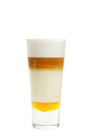 Latte isolated on whiteの写真素材