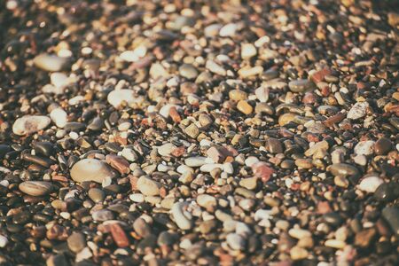 Sea pebble backgroundの写真素材