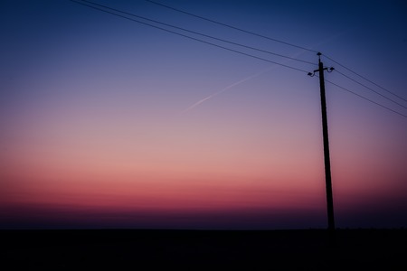 Electric power poleの写真素材