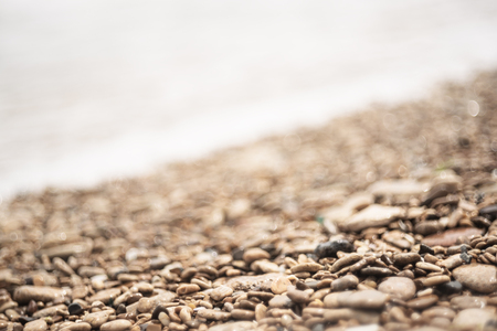 Sea pebble backgroundの写真素材