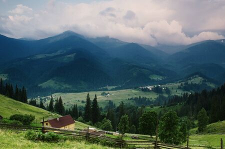 Carpathian mountain landscapeの写真素材