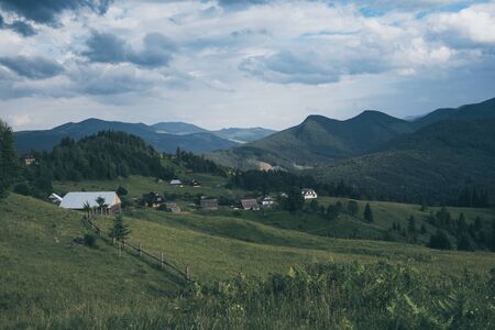 Carpathian mountain landscapeの写真素材