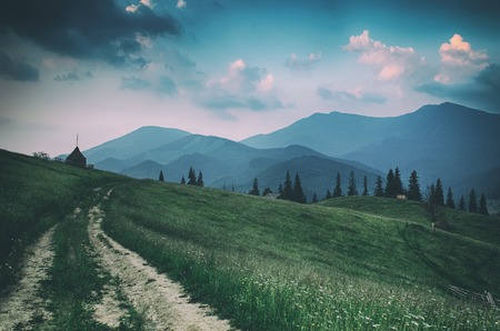 Summer mountain landscapeの写真素材