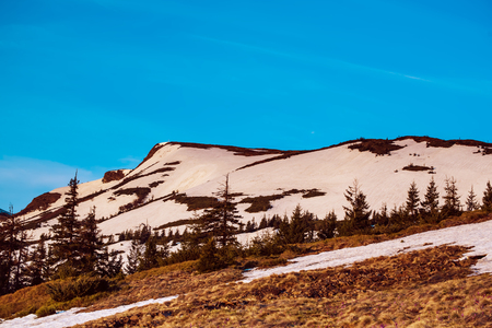 Mountains with snowの写真素材