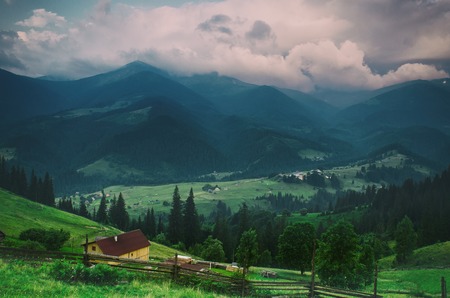 Carpathian mountain landscapeの写真素材