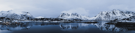 Winter Norway lakeの写真素材