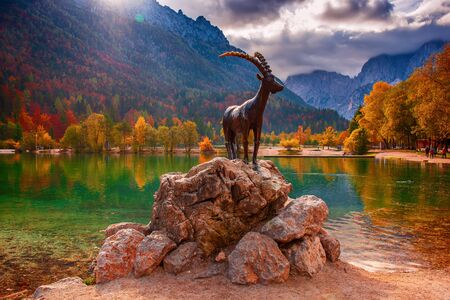 Jasna lake, Sloveniaの写真素材
