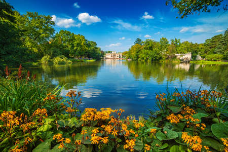 Lazienki Park in Warsawの写真素材