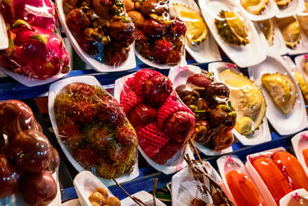 Street fruit marketの写真素材
