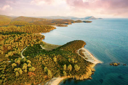 Halkidiki from Above, Greeceの写真素材