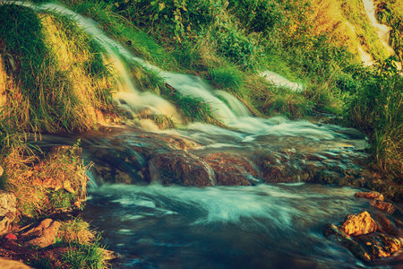 Waterfalls at Croatiaの写真素材