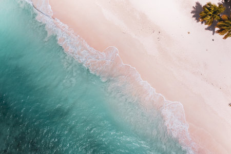 Tropical carribbean beach, aerial abstract background
