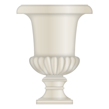 Classical stone Urn, vase, from limestoneのイラスト素材