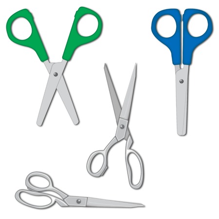Offoce paper and cloth Scissors set illustrationのイラスト素材