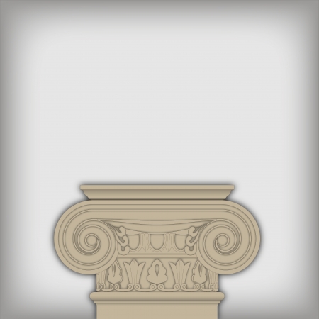 vector postament from ionic capital with Highlighted backgroundのイラスト素材